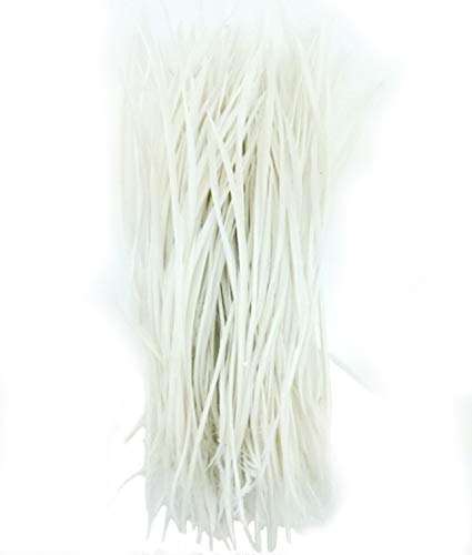 5''-9.5'' Feathers Fly Tying Materials for stonefly Nymph Split Tails& Down Wings 50pcs/Pack (White)
