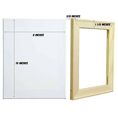 Canvas Boards Canvases for Painting, 8x10 Inch 2 Pack Canvas Panels, 8oz Triple Primed 100% Cotton Acid Free Painting Canvas Artist Quality Blank Canvas for Acrylic Oil Watercolor Tempera Paints 2