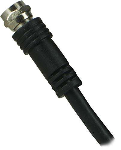 GE RG59 Coaxial Cable 25ft. (7.6m), Black, F-Type Connections Jacks, Low Loss, Double Shielded Coax Cable, Input/Output, Ideal for Antennas, DVR, VCR, Satellite to TV, 23210 5