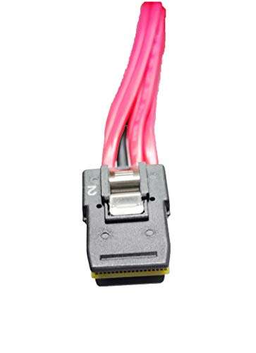 Cable Plus 2.1 FT Internel Mini SAS SFF-8087 to 3 SATA + SGPIO (7Pin) Compatible P1574AC30650-H, Red 3