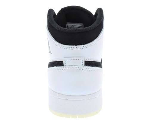 Jordan Boy's Air 1 Mid SE (Big Kid) White/Black/Multicolor 6 Big Kid M 4