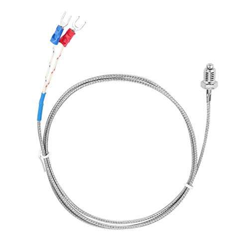 Screw Thread Type K Thermocouple Probe Temperature Sensor Wire (M8,0-400℃ 100mm)(1M) 6