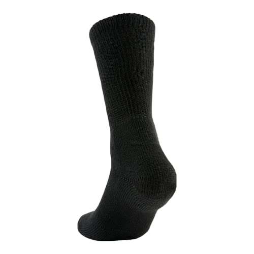 Thorlos Unisex Adult Xj Max Cushion Crew Running Socks, Black (1 Pair), Large US 2