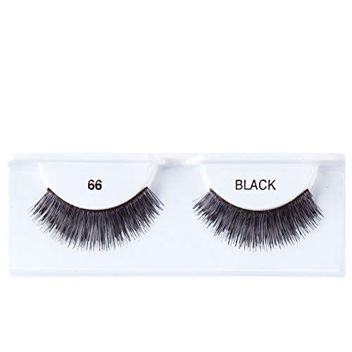 Cala Natural Glamour Soft Reusable Daily Beauty Makeup Extension False Eyelash For Girl, Women & Professionals (66) - (1 Pair)