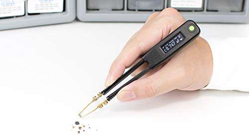 LCR Research Elite2-10KHz LCR Meter with 0.2% Accuracy/ESR Meter/Smart SMD Tweezers/with Spare Test Tips 2