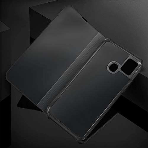 Compatible with Samsung Galaxy A21S Case, Ultra Slim Spiegel Mirror Galaxy A21S Cover Plating Hard PC Shell View Flip Folio 360° Full Body Standing Phone Smart Case for Samsung A21S Smartphone 2