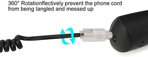 3 x Telephone Cord Detangler - 360 Degree Rotating Clear Phone Cord Detangler by Master Cables - Eliminate Twists and Tangles - Crystal Clear Design - Premium Quality Telecommunication Accessory 4