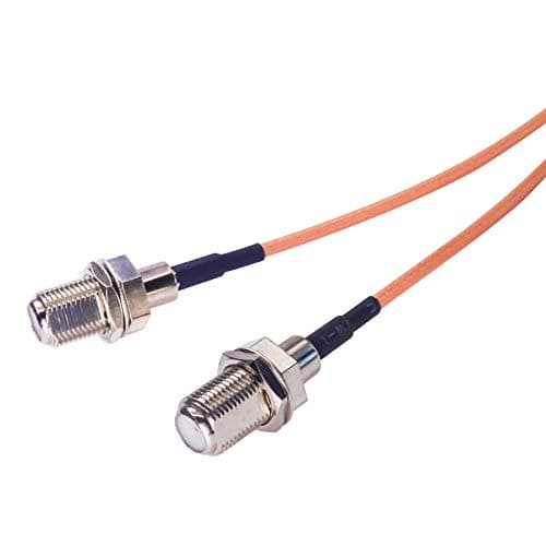 Goupchn F Type Coax Cable Splitter - F Male to Dual Female 3 Way RG316 Coaxial Cable 19cm/7.5" for TV, Satellite Receiver 4