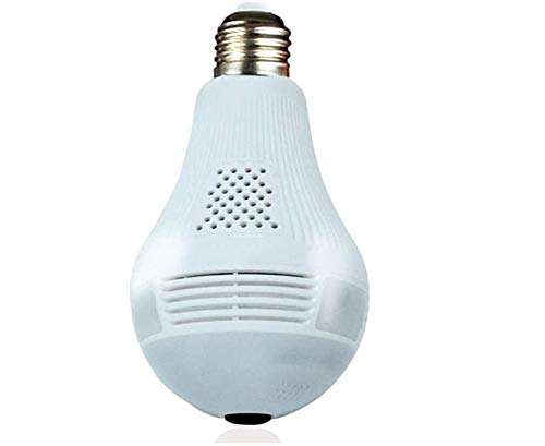 SIQPF Wireless Surveillance Camera Outdoor Panoramic 360 Degree Bulb Camera WiFi Remote Home Camera Two-Way Audio (Size : 2 Million Ir LEDs) 1