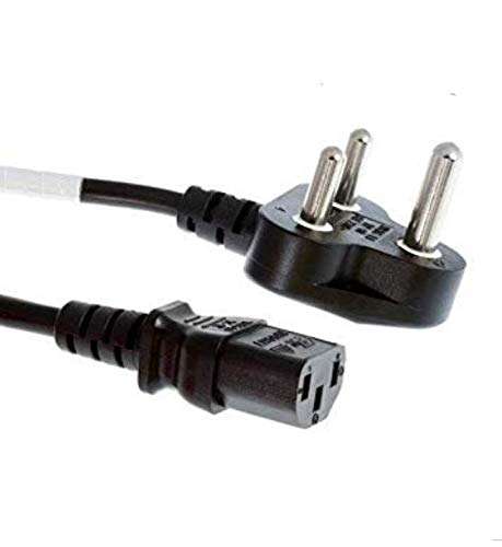 ComC Heavy Duty 3 meter power cable AC 3 PIN Indian Male Plug to IEC60320 C13 Power Cord Cable for Desktop, PC Computer, Scanner, Printer (3 Meter) 1