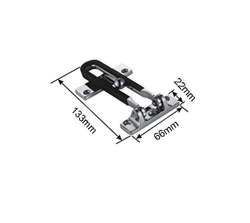 TOGU 3 Pack Solid Thicken Security Door Chain,Gate Latches Swing Bar Door Guard for Home,Bedroom,Apartment,Hotel,Motel,Dormitory,Satin Nickel 2