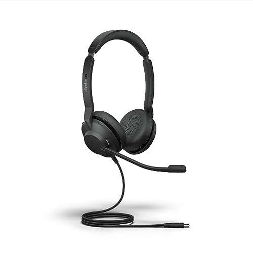 Jabra Evolve2 30 Se On Ear Wired Stereo Noise-Cancelling Headset-Features 2-Mic Call Technology & Usb-C Cable-Works With All Leading Unified Communications Platforms Such As Zoom & Google Meet-Black 1