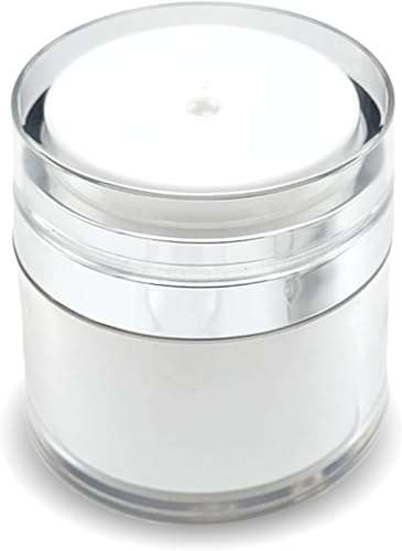 BRONZ 1.7 Oz Airless Pump Jar, Refillable Moisturizer Container Vacuum Bottle with Lid, Travel Size Leak Proof Empty Container with Moisturizer Pump Dispenser for Makeup Lotion