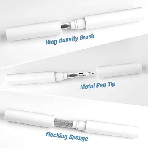 SELIDODO Bluetooth Earbuds Cleaning Tool 2 Pack, airpods pro Cleaning Kit, Headphone Cleaning Pen, Portable 3 in 1 Multi-Function, Cleaning Headphone Case Tools 3