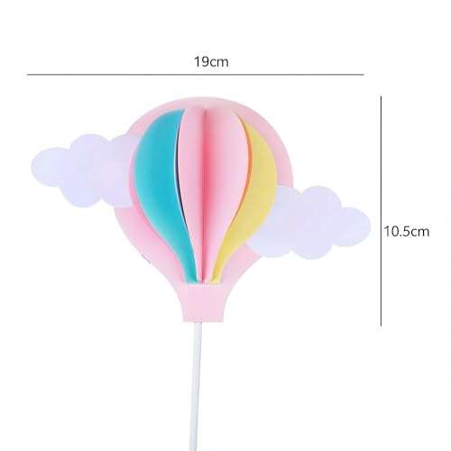 Riverbyland Paper Cake Topper For Kids Party Favors Hot Air Balloon Pack of 8 2