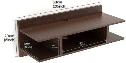 A N CRAFT Wall T.V Set up Box Stand &T.V Entertainment Unit Set up Box Stand Hanging Mounted Floating MDF Home Decoration, Living Room, Bedroom, Storage, Living Room Colour :- Brown 6