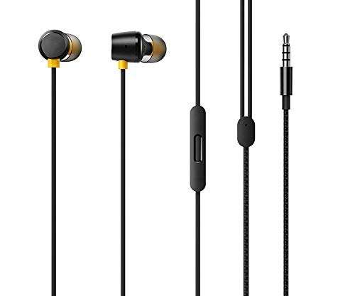 Sachdeal Earphone For ZTE Blade III Pro Universal Earphones Headphone Handsfree Headset Music with 3.5mm Jack Hi-Fi Gaming Sound Music Wired in-line 10mm Powerful Extra Bass Driver and HD Stereo Audio Sound with Mic Volume Control Passive Noise Cancelling Dynamic Ergonomic & Secure-fit Original Best High Sound Quality Earphone R20 A- Black