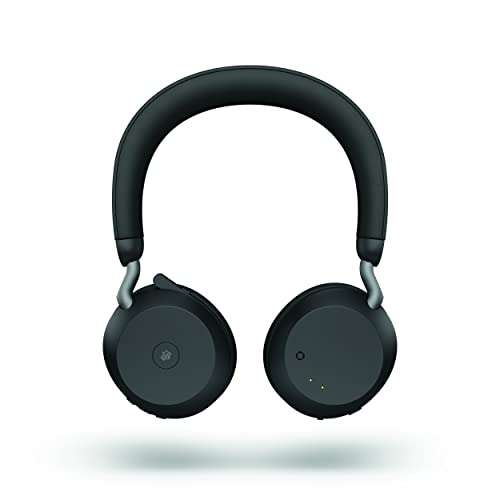 Jabra Evolve2 75 Wireless PC Headset with 8-Microphone Technology - Dual Foam Stereo Headphones with Advanced Active Noise Cancellation, USB-A Bluetooth Adapter and MS Teams-Compatibility - Black 4