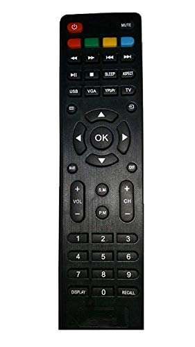 HDF Remote Control Compatible for Haier LCD LED TV Remote - Please Match The Image with Your Old Remote (Black, RC-14)
