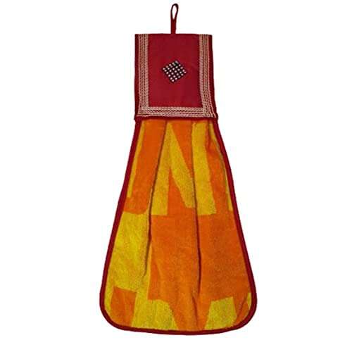 Aesthetic Hanging Towel | Washbasin Towel | Double Elegant Look | GSM 400 | Super Absorbent | Ultra Soft | Suitable for Washbasin & Kitchen | Towel for Kitchen and Bathroom | Set of 2 6