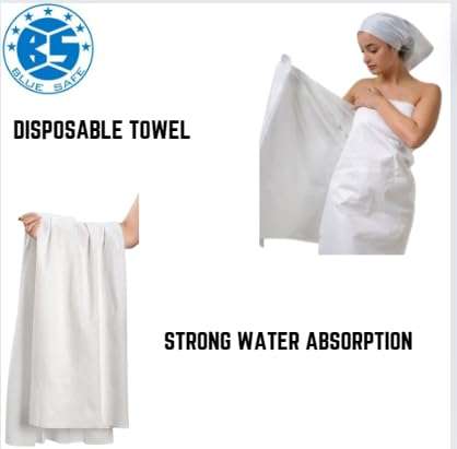 BLUE SAFE (Pack of 10) Disposable Towel 20x40 inches Breathable Towel, Soft and Clean, hygienic Product 5
