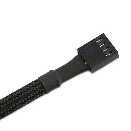 Maxmoral 1 Piece PC Case Cooling Fan Hub Splitter 1 Female to 5 Male 4Pin Power Cable for 3Pin/4Pin PWM CPU Cooler 4