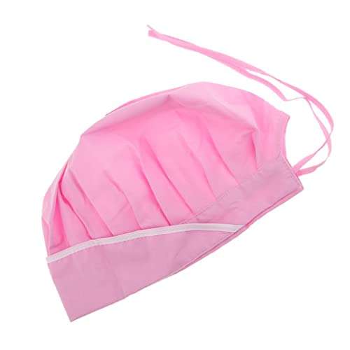 Trendy Retail® Kitchen Chef Working Hat for Male/Female Adult Cooking Cap Pink White Strip 5
