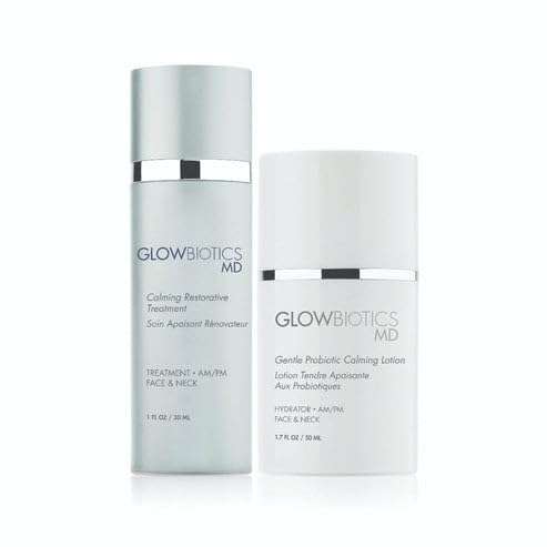 Glowbiotics Hormone Balance Duo: Calming Restorative Treatment + Gentle Probiotic Calming Lotion | Reduces Redness, Soothes Dryness, and Strengthens Skin Barrier for Sensitive Skin Types 1