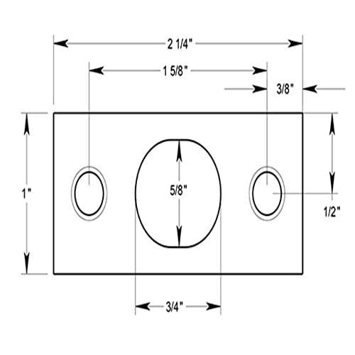 Deltana SP12EFB10B Strike Plate For Extension Flush Bolt; Oil Rubbed Bronze Finish 2