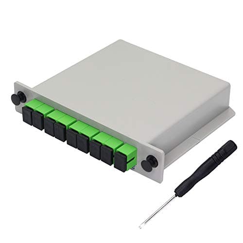 PLC Splitter，1x8 SC/APC Cassette Card Inserting PLC Splitter Module 1:8 Ports Fiber Optical PLC Splitter for Home Wiring, Engineering Projects, Fiber Optic LAN 1