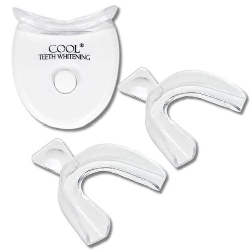 Teeth Whitening Trays Moldable Mouth Tray 2 Dental Trays Teeth Whitening Light for Faster Stain Removal Included Form Shape Perfectly Mouth Dental Tooth Compatible with Opalescence Whitener Bleaching 1