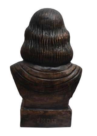 Waahkart Home Decor Rabindranath Tagore Statue in Dark Metallic Color 4
