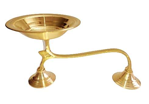 NAAYAGI ® - Brass Made DHOOPAKKAL/DHOOP Holder/SMABIRANI KARANDY/Puja Dhoopakal/Pooja Dhoopkarandi (8 INCH Long) 1