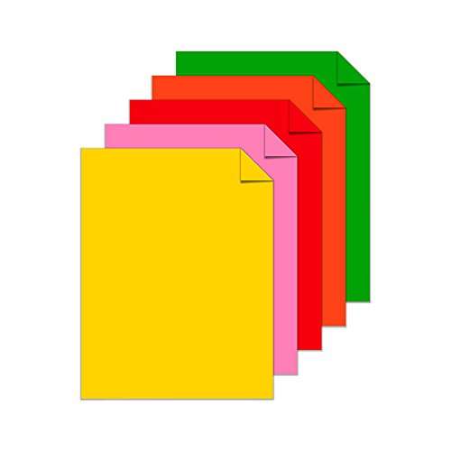 Astrobrights Mega Collection Colored Paper, 8 ½ x 11, 24 lb/89 gsm, “Retro” 5-Color Assortment, 625 Ct. (91685)"Amazon Exclusive" - More Sheets! , Assorted 4