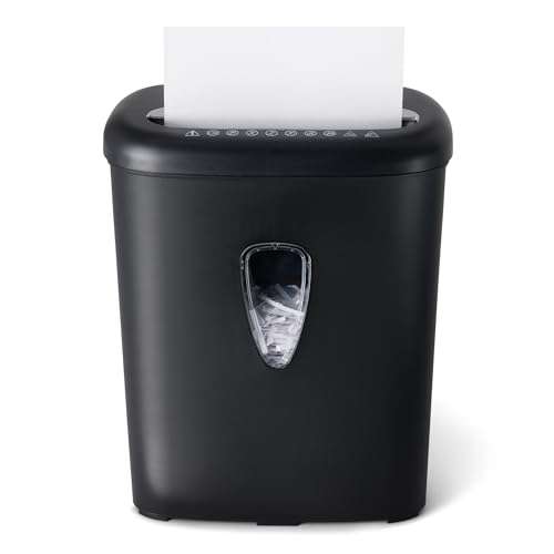 Amazon Basics 8 Sheet Cross Cut Paper and Credit Card Shredder with 4.1 Gallon Bin, Black 2