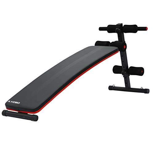 Kobo Imported Abdominal Exercise Sit Up Bench for Home Gym - Black/Red 1
