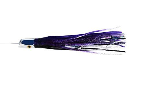 EatMyTackle Slant Head Trolling Lure - Mono Rigged (8 inch, Purple) 4