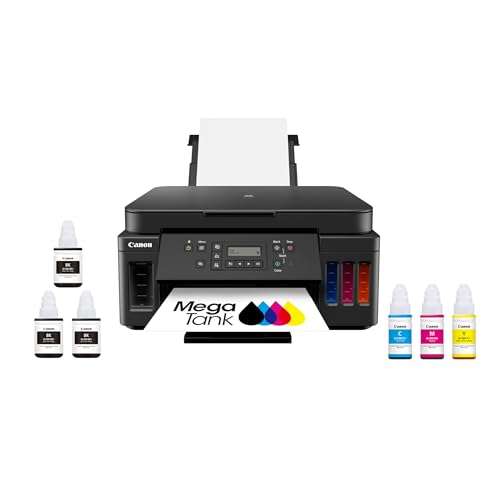 Canon PIXMA G6020 All-in-One Supertank Wireless (Megatank) Printer, Copier and Scan with Mobile Printing, Black, Works with Alexa 1