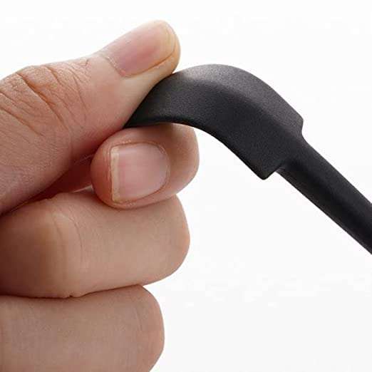 SKOFRI [Black] Beauty Spatula, 4 PCS Makeup Spatula Mini Spatula for Cosmetics and Kitchen Jar, Last Drop Small Silicone Spatula for Beauty and Kitchen Tiny Spatula 3 Sizes (4) 3