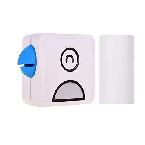 Aibecy Pocket Thermal Printer 58mm Wireless BT Printer 300dpi Photo Printer with 1 Roll Thermal Paper for Printing Labels Lists Making Journals Hand Account Planner Compatible with Android iOS 1