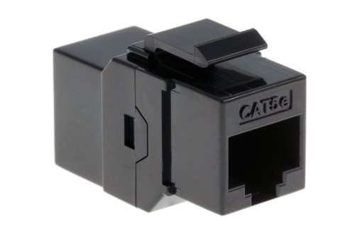 Cat5e Female to Cat5e Female Keystone Coupler - Black - 10 Pack 2