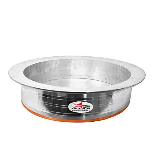 Nutristar Biryani Handi with Lid, Heavy Gauge Cooking Handi for Hyderabadi Dum Biryani, Cookware, Diameter 24 Inches, Height 6 Inches, Colour Silvery White. 3