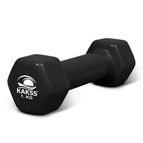 Kakss Vinyl Dumbbell (Pair) Fitness & Strength Dumbbells (Proudly Made in India) (1+1 = 2 KG, Multicolor) 5