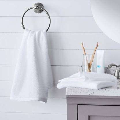 ELSTONE HOME Cotton 500 GSM Hand Towel Set (Pack of 6, White) 5