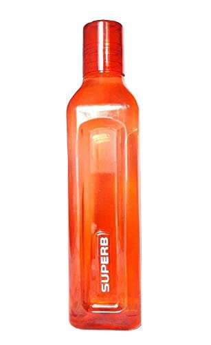 Plastic water bottles for summer, Multi color, 1 Litre, Unbreakable, Food Grade Plastic (Pack of 6) 1