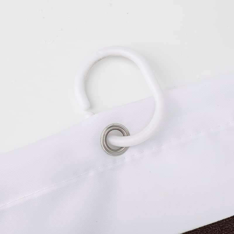 HOMELEE DEKOR Floral Blackout 7 feet Eco Friendly 100% PEVA Heavier Quality Waterproof Shower Curtains with 12 Hooks | Bathroom | Bathtub | Window | Curtain Restroom|180x210 Cm, Black And White 3