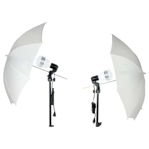 Smith-Victor KT750LED 2-Light LED Umbrella Kit, Includes 45W Bulbs, 33" Umbrellas, Light Stands, and Case 2