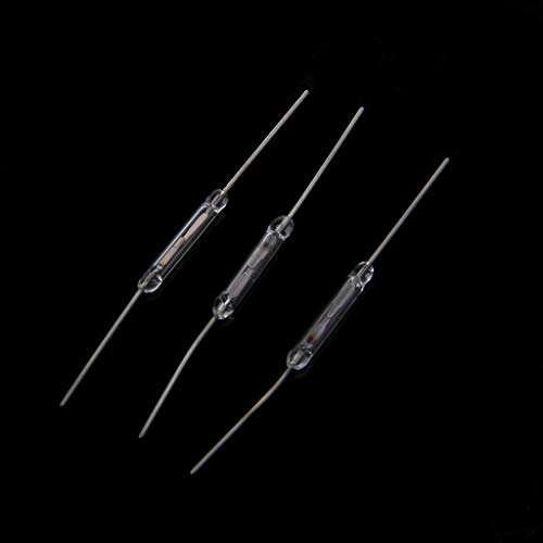 Asukohu Reed Switch, 10 Pcs 2x14mm Reed Switch Normally Open Magnetic Induction Switch Electromagnetic N/O 5
