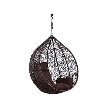 Jhula King Hanging Swing Chair, Cushion & Hanging Chain for Indoor Living Room Balcony Garden Patio 3