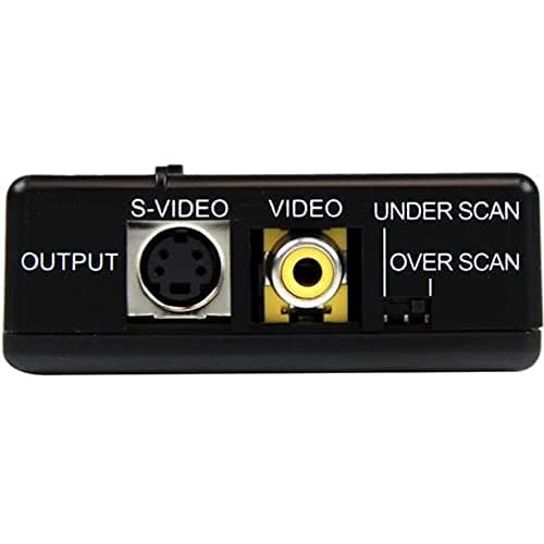 StarTech.com High Resolution VGA to Composite (RCA) or S-Video Converter - PC to TV Video Adapter - 1600x1200 RGB to TV, TAA (VGA2VID) 3